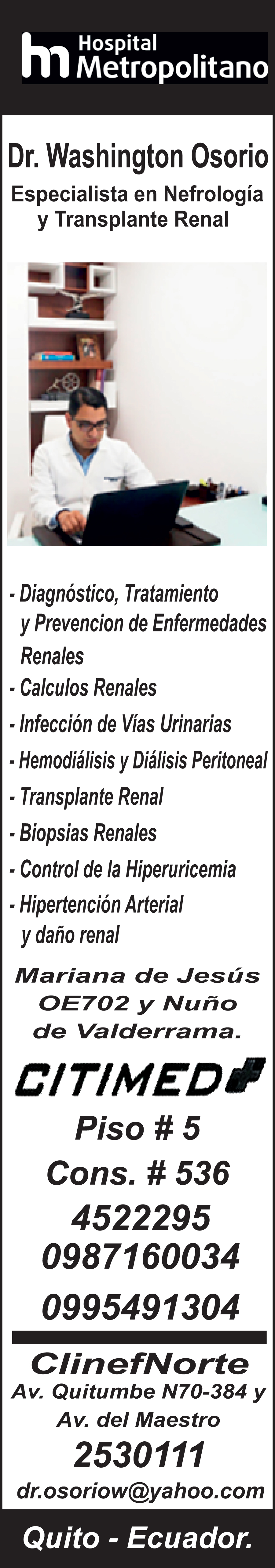 Perfil de Dr. Washington Osorio