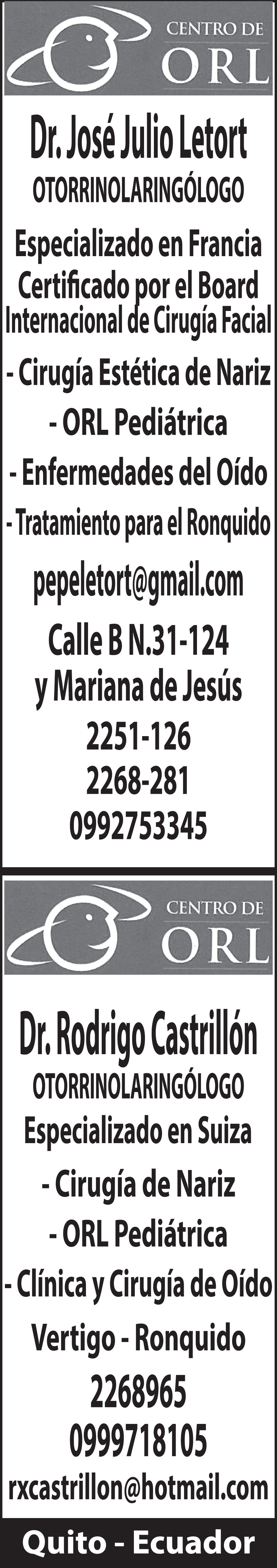 Perfil de Dr. Jose Julio Letort   /  Dr. Rodrigo Castrillon